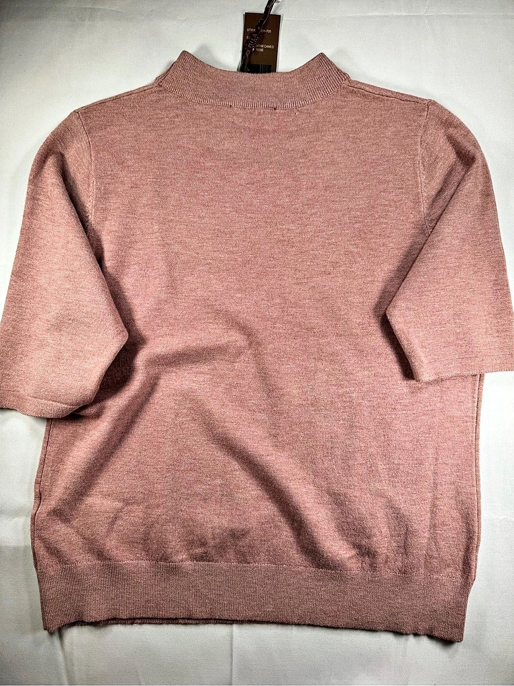 MILA Milano Mock Neck Sweater in Pink Size Medium NWT - Picture 2 of 3